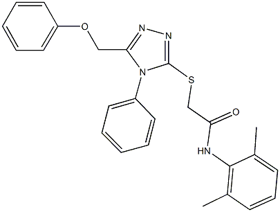 N-(2,6-dimethylphenyl)-2-{[5-(phenoxymethyl)-4-phenyl-4H-1,2,4-triazol-3-yl]sulfanyl}acetamide Struktur