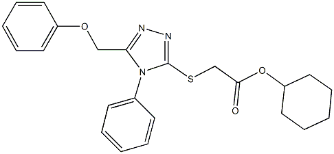 cyclohexyl {[5-(phenoxymethyl)-4-phenyl-4H-1,2,4-triazol-3-yl]sulfanyl}acetate Struktur