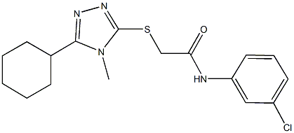 N-(3-chlorophenyl)-2-[(5-cyclohexyl-4-methyl-4H-1,2,4-triazol-3-yl)sulfanyl]acetamide Struktur