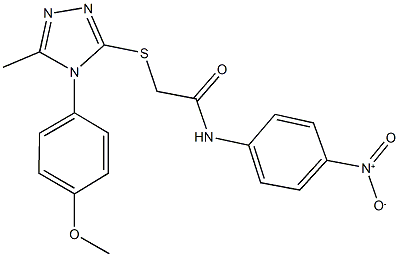 N-{4-nitrophenyl}-2-{[4-(4-methoxyphenyl)-5-methyl-4H-1,2,4-triazol-3-yl]sulfanyl}acetamide Struktur