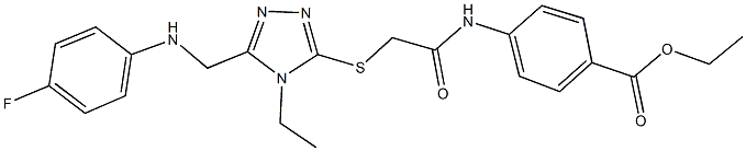 ethyl 4-{[({4-ethyl-5-[(4-fluoroanilino)methyl]-4H-1,2,4-triazol-3-yl}sulfanyl)acetyl]amino}benzoate Struktur