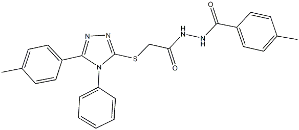 N'-(4-methylbenzoyl)-2-{[5-(4-methylphenyl)-4-phenyl-4H-1,2,4-triazol-3-yl]sulfanyl}acetohydrazide Struktur