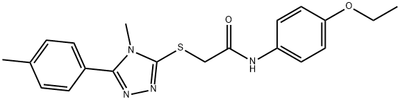 N-(4-ethoxyphenyl)-2-{[4-methyl-5-(4-methylphenyl)-4H-1,2,4-triazol-3-yl]sulfanyl}acetamide Struktur