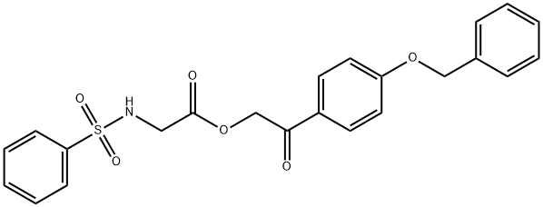 2-[4-(benzyloxy)phenyl]-2-oxoethyl [(phenylsulfonyl)amino]acetate Struktur