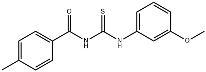 N-(3-methoxyphenyl)-N'-(4-methylbenzoyl)thiourea Struktur