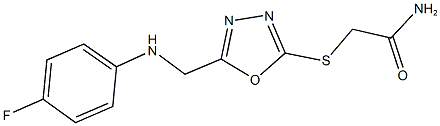 2-[(5-{[(4-fluorophenyl)amino]methyl}-1,3,4-oxadiazol-2-yl)sulfanyl]acetamide Struktur