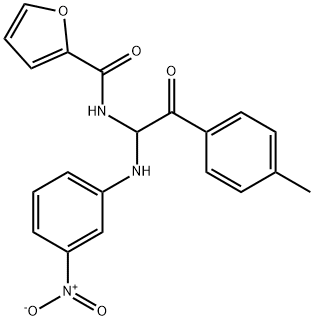 N-[1-{3-nitroanilino}-2-(4-methylphenyl)-2-oxoethyl]-2-furamide Struktur