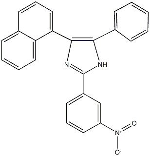 2-{3-nitrophenyl}-4-naphthalen-1-yl-5-phenyl-1H-imidazole Struktur