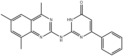 6-phenyl-2-[(4,6,8-trimethyl-2-quinazolinyl)amino]-4-pyrimidinol Struktur