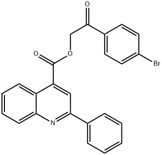 2-(4-bromophenyl)-2-oxoethyl 2-phenyl-4-quinolinecarboxylate Struktur