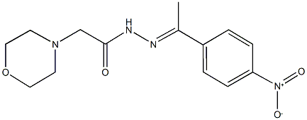 N'-(1-{4-nitrophenyl}ethylidene)-2-(4-morpholinyl)acetohydrazide Struktur