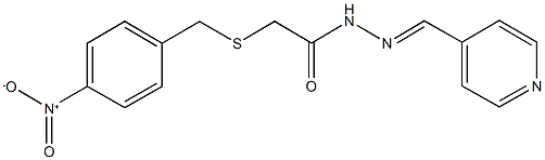 2-({4-nitrobenzyl}sulfanyl)-N'-(4-pyridinylmethylene)acetohydrazide Struktur