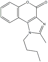 1-butyl-2-methylchromeno[3,4-d]imidazol-4(1H)-one Struktur