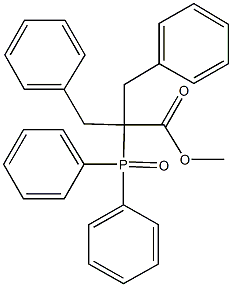 methyl 2-benzyl-2-(diphenylphosphoryl)-3-phenylpropanoate Struktur