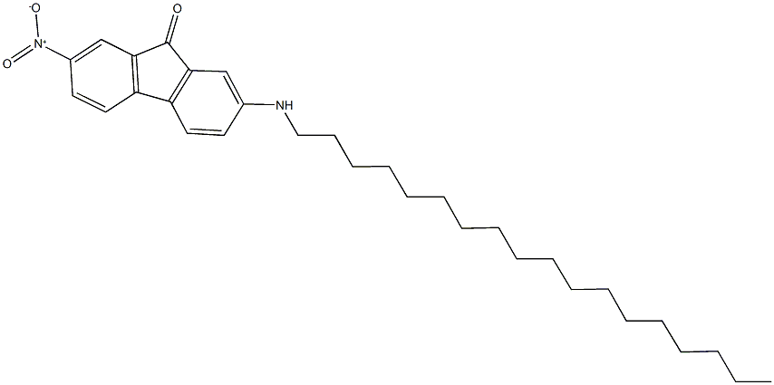 2-nitro-7-(octadecylamino)-9H-fluoren-9-one Struktur