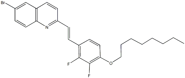 6-bromo-2-{2-[2,3-difluoro-4-(octyloxy)phenyl]vinyl}quinoline Struktur