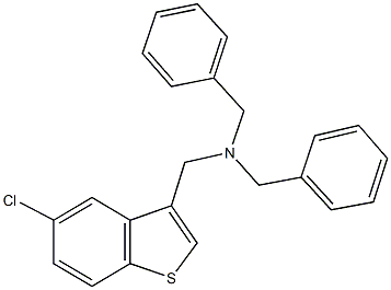 N,N-dibenzyl(5-chloro-1-benzothien-3-yl)methanamine Struktur