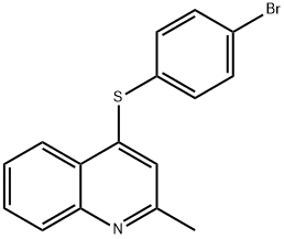 4-bromophenyl 2-methyl-4-quinolinyl sulfide Struktur