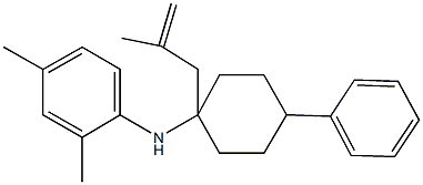 2,4-dimethyl-N-[1-(2-methyl-2-propenyl)-4-phenylcyclohexyl]aniline Struktur