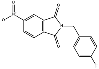 2-(4-fluorobenzyl)-5-nitro-1H-isoindole-1,3(2H)-dione Struktur