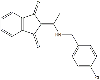 2-{1-[(4-chlorobenzyl)amino]ethylidene}-1H-indene-1,3(2H)-dione Struktur