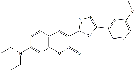 7-(diethylamino)-3-[5-(3-methoxyphenyl)-1,3,4-oxadiazol-2-yl]-2H-chromen-2-one Struktur