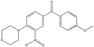 [3-nitro-4-(4-morpholinyl)phenyl](4-methoxyphenyl)methanone Struktur