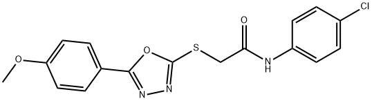 N-(4-chlorophenyl)-2-{[5-(4-methoxyphenyl)-1,3,4-oxadiazol-2-yl]sulfanyl}acetamide Struktur