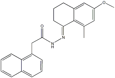 N'-(6-methoxy-8-methyl-3,4-dihydro-1(2H)-naphthalenylidene)-2-(1-naphthyl)acetohydrazide Struktur