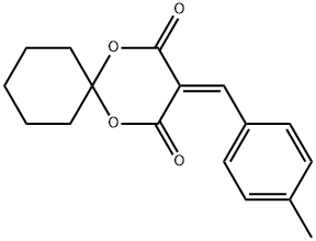 3-[(4-methylphenyl)methylidene]-1,5-dioxaspiro[5.5]undecane-2,4-dione Struktur