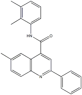 N-(2,3-dimethylphenyl)-6-methyl-2-phenyl-4-quinolinecarboxamide Struktur