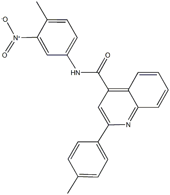 N-{3-nitro-4-methylphenyl}-2-(4-methylphenyl)-4-quinolinecarboxamide Struktur