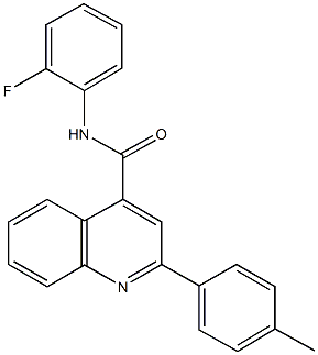 N-(2-fluorophenyl)-2-(4-methylphenyl)-4-quinolinecarboxamide Struktur