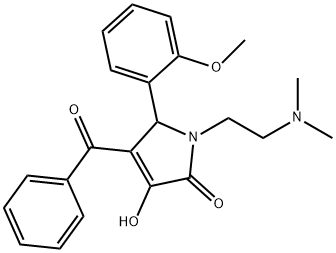 4-benzoyl-1-[2-(dimethylamino)ethyl]-3-hydroxy-5-(2-methoxyphenyl)-1,5-dihydro-2H-pyrrol-2-one Struktur