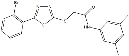 2-{[5-(2-bromophenyl)-1,3,4-oxadiazol-2-yl]sulfanyl}-N-(3,5-dimethylphenyl)acetamide Struktur