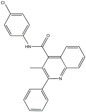 N-(4-chlorophenyl)-3-methyl-2-phenyl-4-quinolinecarboxamide Struktur