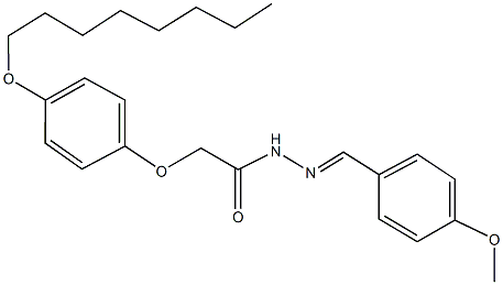 N'-(4-methoxybenzylidene)-2-[4-(octyloxy)phenoxy]acetohydrazide Struktur