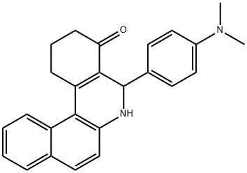 5-[4-(dimethylamino)phenyl]-2,3,5,6-tetrahydrobenzo[a]phenanthridin-4(1H)-one Struktur