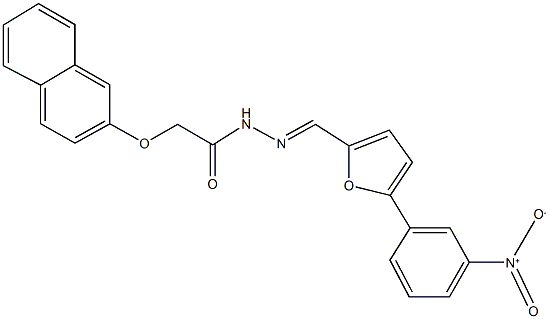 N'-[(5-{3-nitrophenyl}-2-furyl)methylene]-2-(2-naphthyloxy)acetohydrazide Struktur