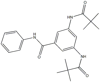 3,5-bis[(2,2-dimethylpropanoyl)amino]-N-phenylbenzamide Struktur