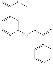 methyl 2-[(2-oxo-2-phenylethyl)sulfanyl]isonicotinate Struktur