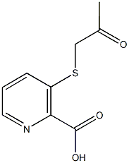 3-[(2-oxopropyl)sulfanyl]-2-pyridinecarboxylic acid Struktur