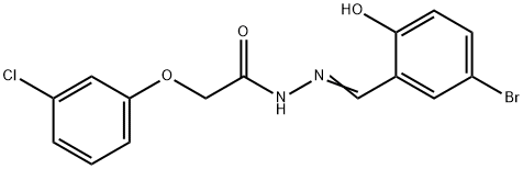 N'-(5-bromo-2-hydroxybenzylidene)-2-(3-chlorophenoxy)acetohydrazide Struktur