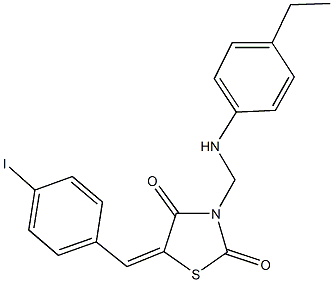 3-[(4-ethylanilino)methyl]-5-(4-iodobenzylidene)-1,3-thiazolidine-2,4-dione Struktur