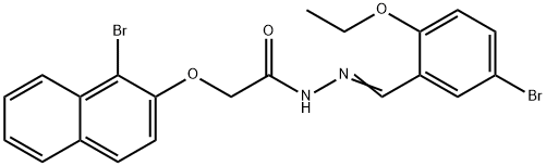 N'-(5-bromo-2-ethoxybenzylidene)-2-[(1-bromo-2-naphthyl)oxy]acetohydrazide Struktur