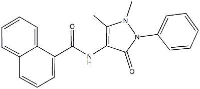 N-(1,5-dimethyl-3-oxo-2-phenyl-2,3-dihydro-1H-pyrazol-4-yl)-1-naphthamide Struktur