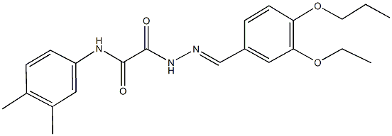 N-(3,4-dimethylphenyl)-2-[2-(3-ethoxy-4-propoxybenzylidene)hydrazino]-2-oxoacetamide Struktur