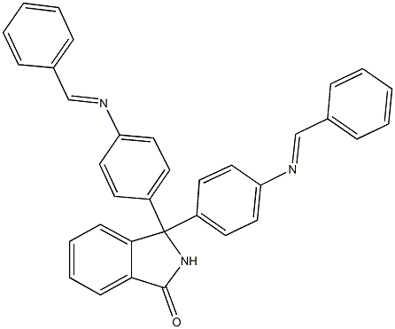 3,3-bis[4-(benzylideneamino)phenyl]-1-isoindolinone Struktur