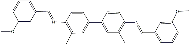 N-(3-methoxybenzylidene)-N-{4'-[(3-methoxybenzylidene)amino]-3,3'-dimethyl[1,1'-biphenyl]-4-yl}amine Struktur