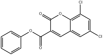 phenyl 6,8-dichloro-2-oxo-2H-chromene-3-carboxylate Struktur